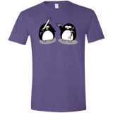 T-Shirts Heather Purple / S Cute Ninja Penguins Men's Semi-Fitted Softstyle