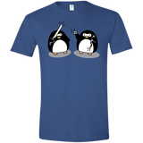 T-Shirts Heather Royal / X-Small Cute Ninja Penguins Men's Semi-Fitted Softstyle