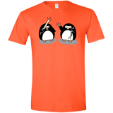 T-Shirts Orange / S Cute Ninja Penguins Men's Semi-Fitted Softstyle