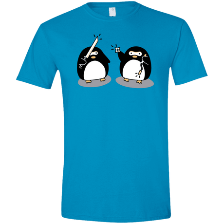T-Shirts Sapphire / S Cute Ninja Penguins Men's Semi-Fitted Softstyle
