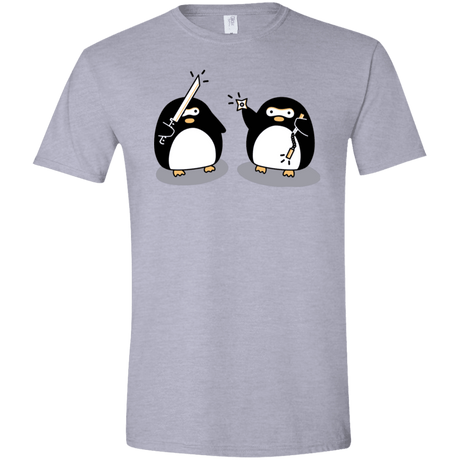 T-Shirts Sport Grey / X-Small Cute Ninja Penguins Men's Semi-Fitted Softstyle