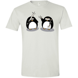 T-Shirts White / X-Small Cute Ninja Penguins Men's Semi-Fitted Softstyle