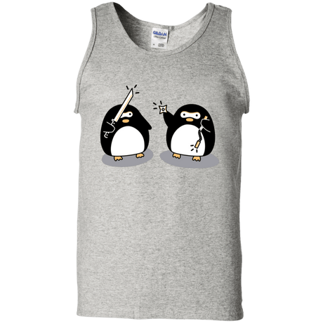 T-Shirts Ash / S Cute Ninja Penguins Men's Tank Top