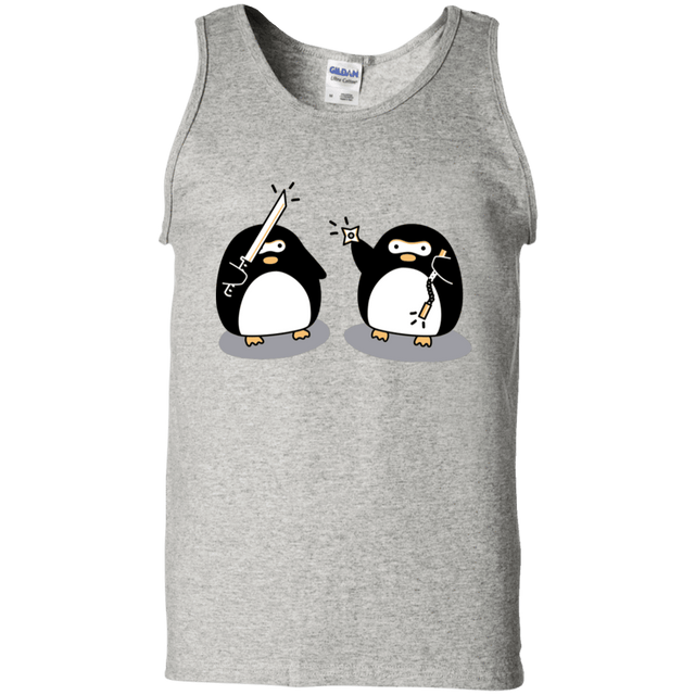 T-Shirts Ash / S Cute Ninja Penguins Men's Tank Top