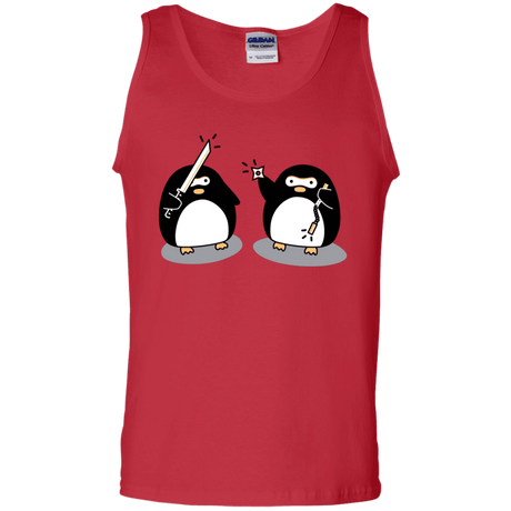 T-Shirts Red / S Cute Ninja Penguins Men's Tank Top