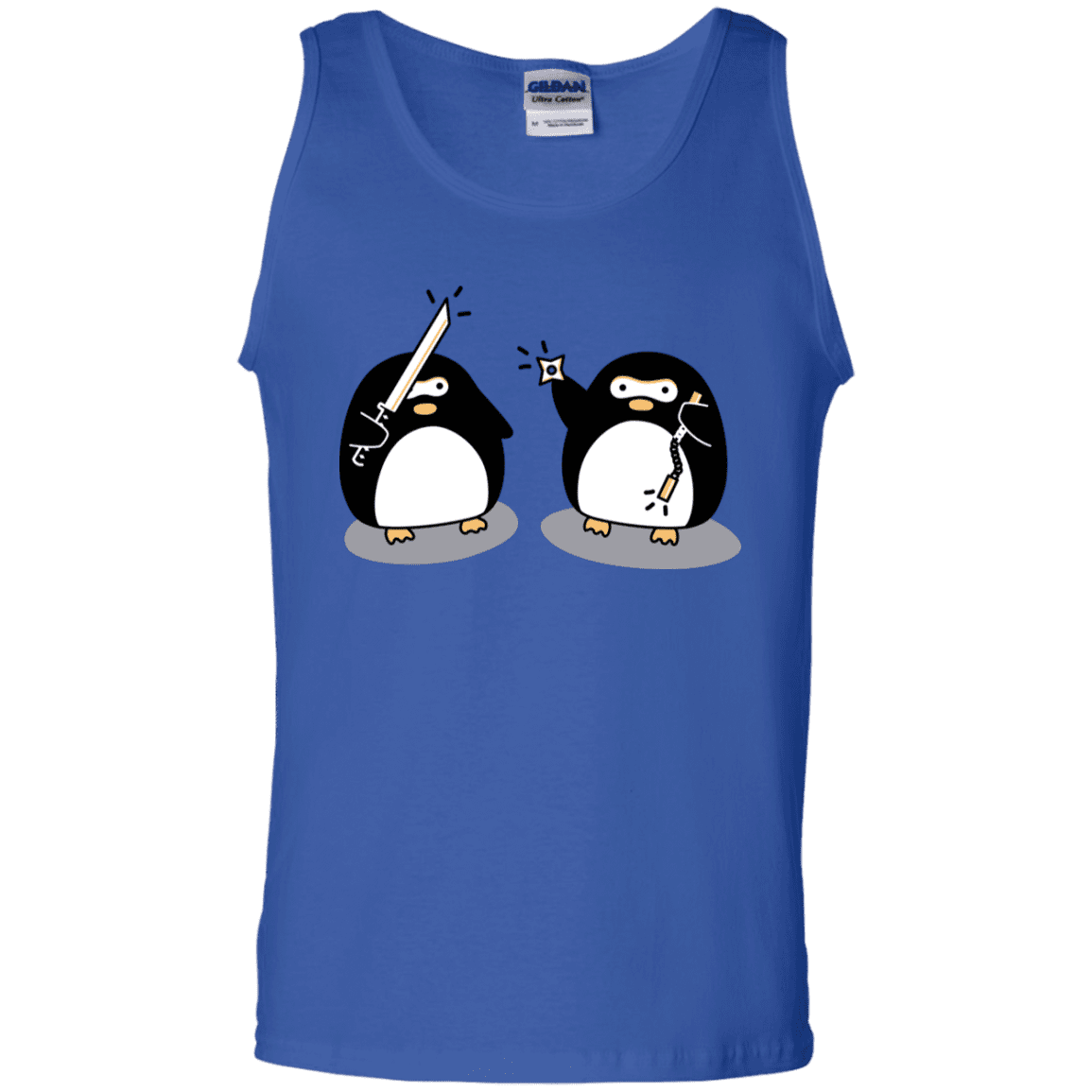 T-Shirts Royal / S Cute Ninja Penguins Men's Tank Top