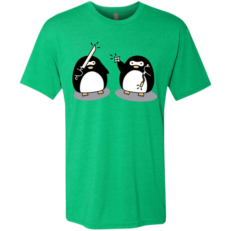 T-Shirts Envy / S Cute Ninja Penguins Men's Triblend T-Shirt