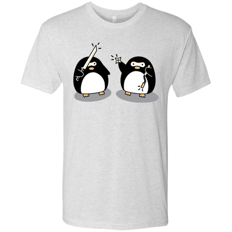 T-Shirts Heather White / S Cute Ninja Penguins Men's Triblend T-Shirt