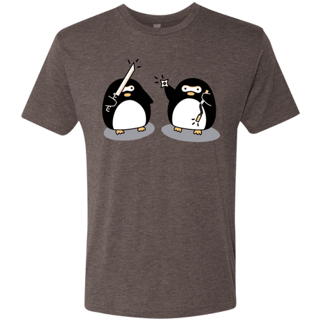 T-Shirts Macchiato / S Cute Ninja Penguins Men's Triblend T-Shirt