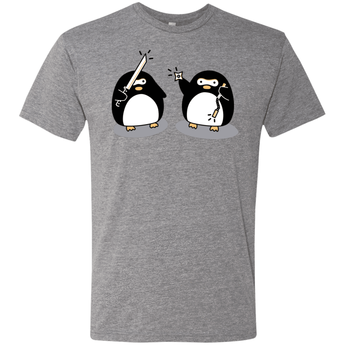T-Shirts Premium Heather / S Cute Ninja Penguins Men's Triblend T-Shirt