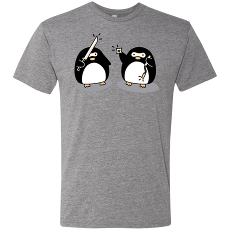T-Shirts Premium Heather / S Cute Ninja Penguins Men's Triblend T-Shirt