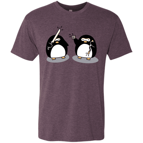 T-Shirts Vintage Purple / S Cute Ninja Penguins Men's Triblend T-Shirt