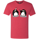T-Shirts Vintage Red / S Cute Ninja Penguins Men's Triblend T-Shirt