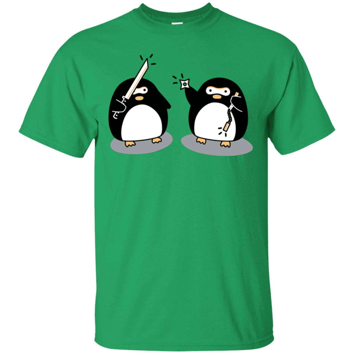 T-Shirts Irish Green / S Cute Ninja Penguins T-Shirt