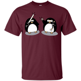 T-Shirts Maroon / S Cute Ninja Penguins T-Shirt