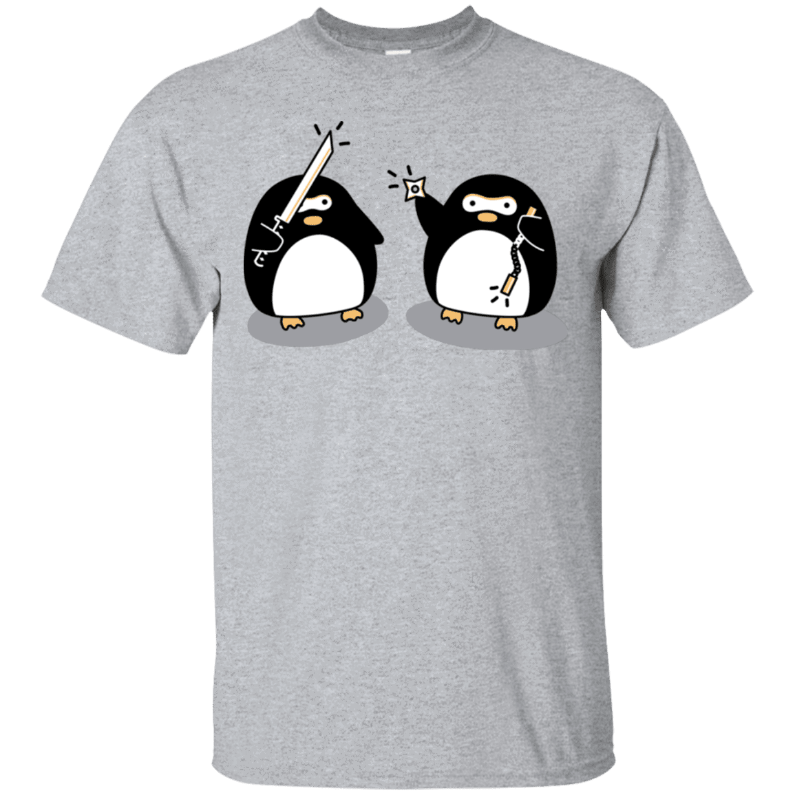 T-Shirts Sport Grey / S Cute Ninja Penguins T-Shirt