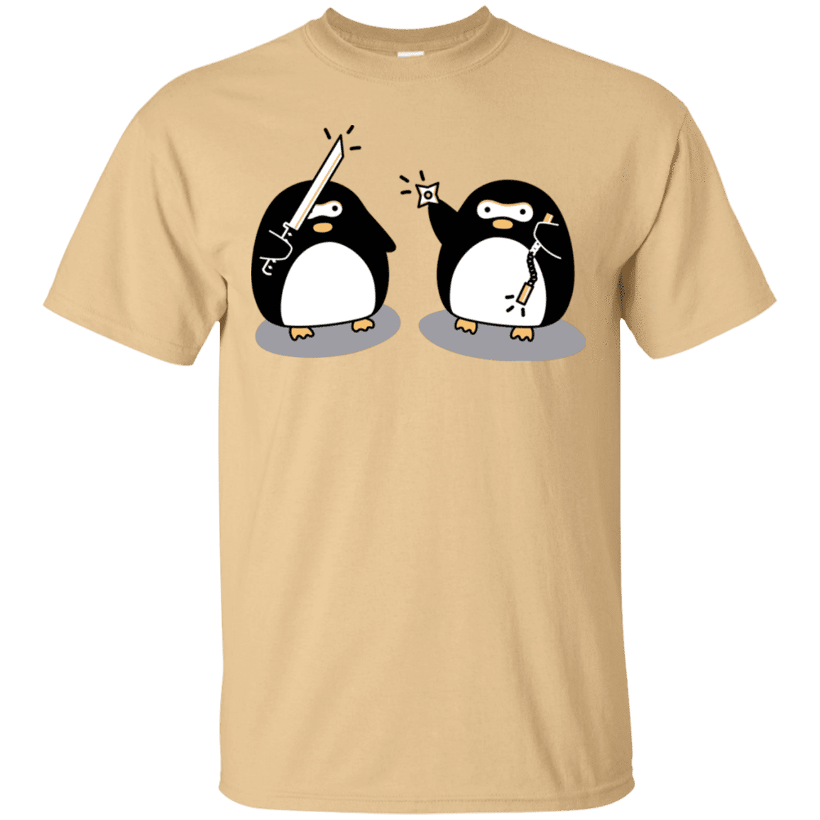 T-Shirts Vegas Gold / S Cute Ninja Penguins T-Shirt