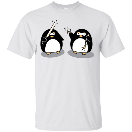 T-Shirts White / S Cute Ninja Penguins T-Shirt