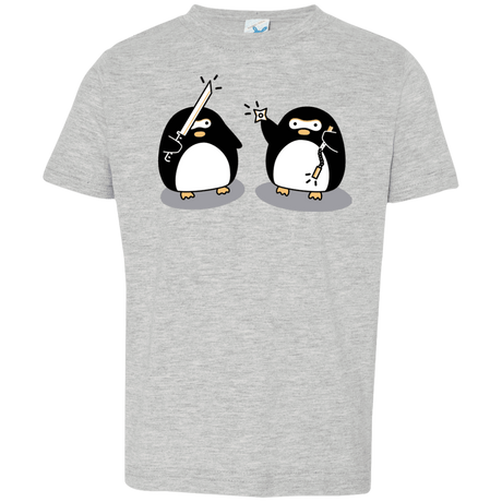 T-Shirts Heather Grey / 2T Cute Ninja Penguins Toddler Premium T-Shirt