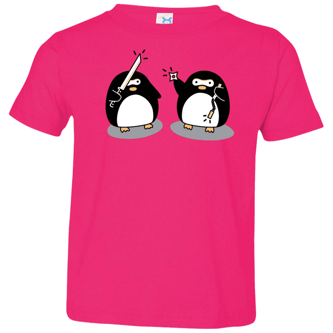 T-Shirts Hot Pink / 2T Cute Ninja Penguins Toddler Premium T-Shirt