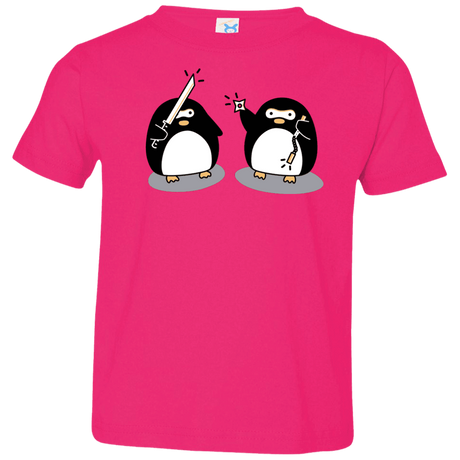 T-Shirts Hot Pink / 2T Cute Ninja Penguins Toddler Premium T-Shirt