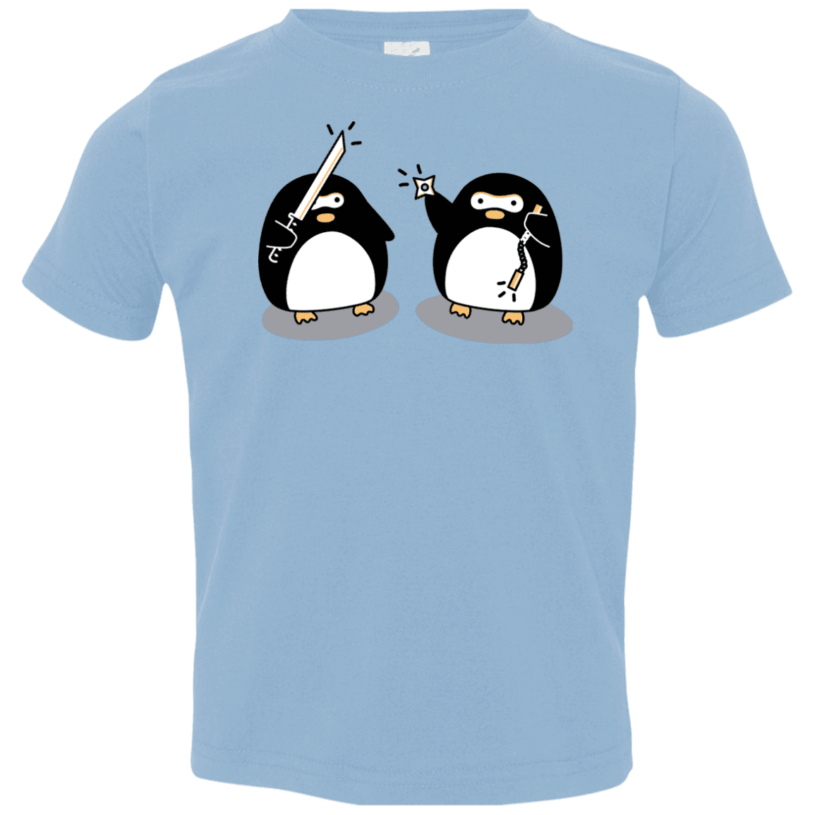 T-Shirts Light Blue / 2T Cute Ninja Penguins Toddler Premium T-Shirt