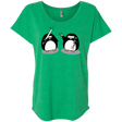 T-Shirts Envy / X-Small Cute Ninja Penguins Triblend Dolman Sleeve