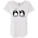 T-Shirts Heather White / X-Small Cute Ninja Penguins Triblend Dolman Sleeve