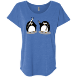 T-Shirts Vintage Royal / X-Small Cute Ninja Penguins Triblend Dolman Sleeve