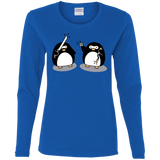 T-Shirts Royal / S Cute Ninja Penguins Women's Long Sleeve T-Shirt