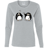 T-Shirts Sport Grey / S Cute Ninja Penguins Women's Long Sleeve T-Shirt