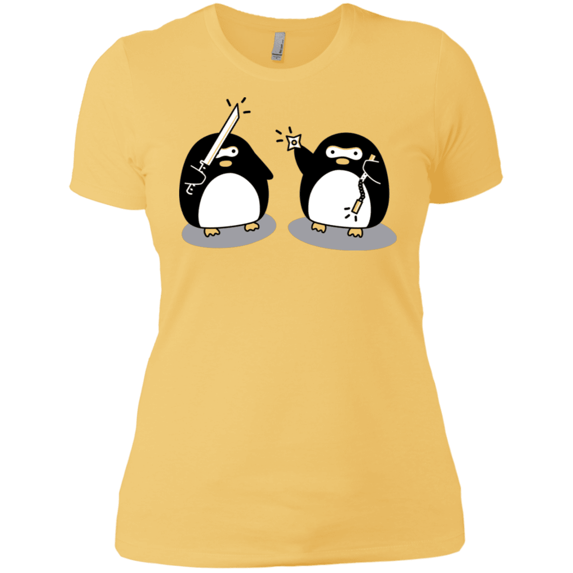 T-Shirts Banana Cream/ / X-Small Cute Ninja Penguins Women's Premium T-Shirt