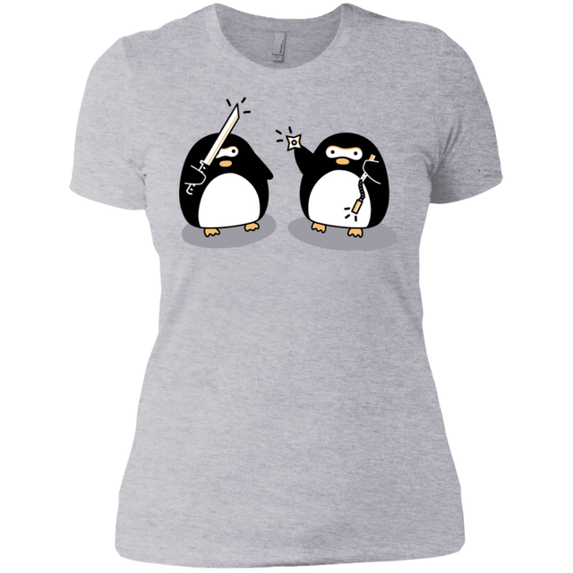 T-Shirts Heather Grey / X-Small Cute Ninja Penguins Women's Premium T-Shirt