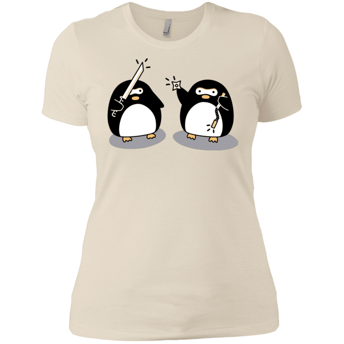 T-Shirts Ivory/ / X-Small Cute Ninja Penguins Women's Premium T-Shirt