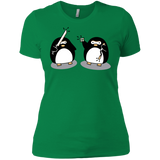 T-Shirts Kelly Green / X-Small Cute Ninja Penguins Women's Premium T-Shirt