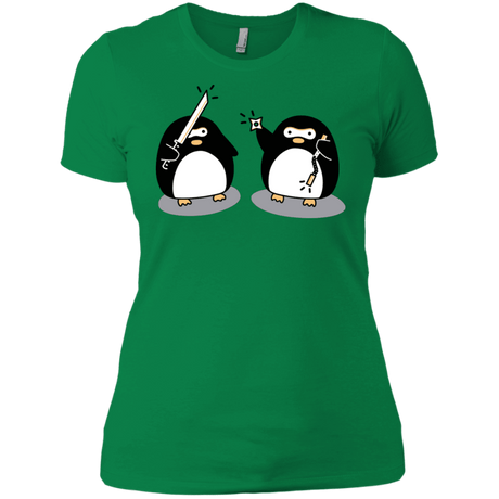 T-Shirts Kelly Green / X-Small Cute Ninja Penguins Women's Premium T-Shirt