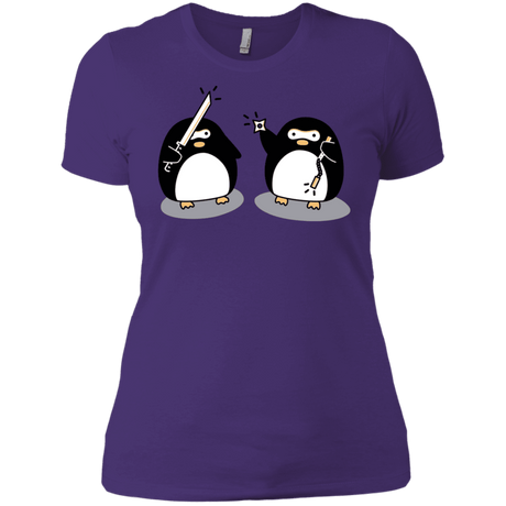 T-Shirts Purple Rush/ / X-Small Cute Ninja Penguins Women's Premium T-Shirt