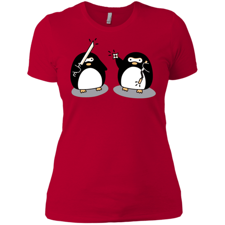 T-Shirts Red / X-Small Cute Ninja Penguins Women's Premium T-Shirt