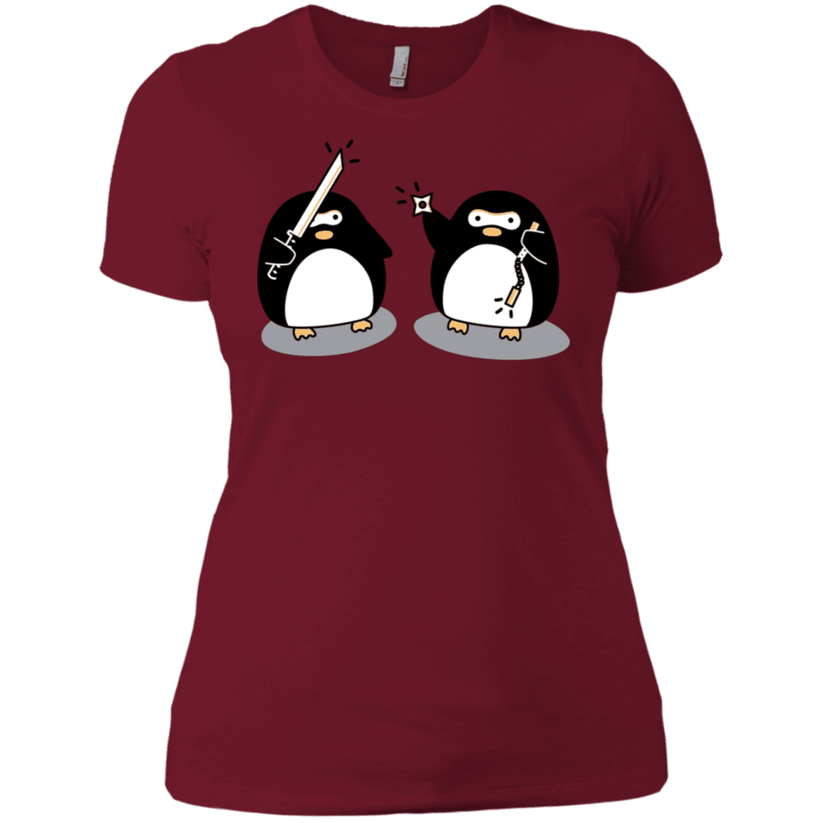 T-Shirts Scarlet / S Cute Ninja Penguins Women's Premium T-Shirt