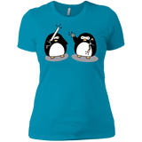 T-Shirts Turquoise / X-Small Cute Ninja Penguins Women's Premium T-Shirt
