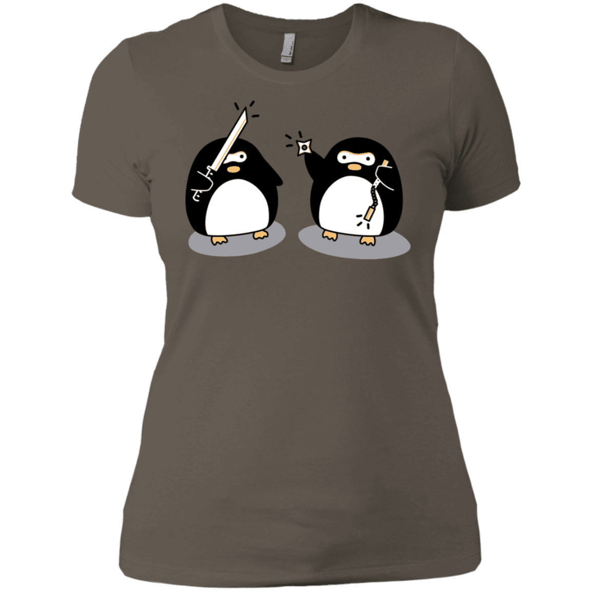 T-Shirts Warm Grey / X-Small Cute Ninja Penguins Women's Premium T-Shirt