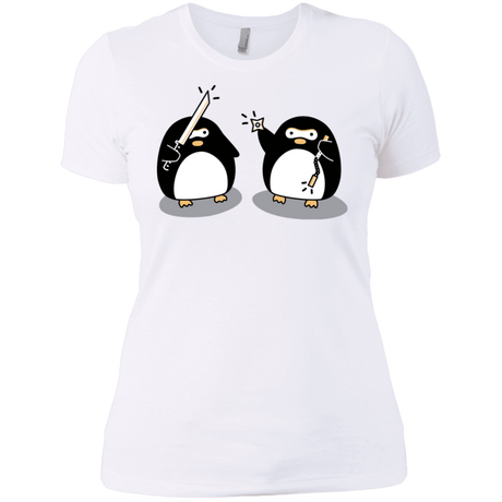 T-Shirts White / X-Small Cute Ninja Penguins Women's Premium T-Shirt