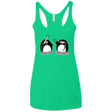 T-Shirts Envy / X-Small Cute Ninja Penguins Women's Triblend Racerback Tank