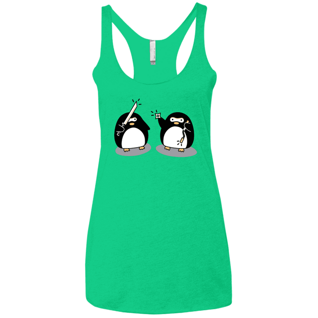 T-Shirts Envy / X-Small Cute Ninja Penguins Women's Triblend Racerback Tank