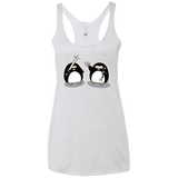 T-Shirts Heather White / X-Small Cute Ninja Penguins Women's Triblend Racerback Tank