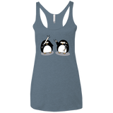 T-Shirts Indigo / X-Small Cute Ninja Penguins Women's Triblend Racerback Tank