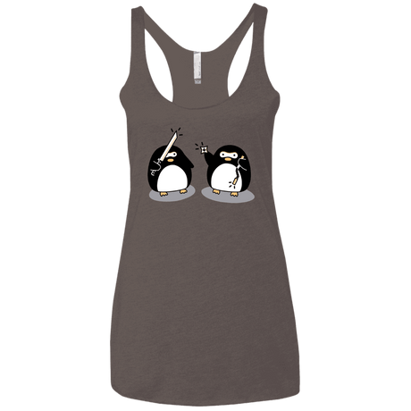 T-Shirts Macchiato / X-Small Cute Ninja Penguins Women's Triblend Racerback Tank