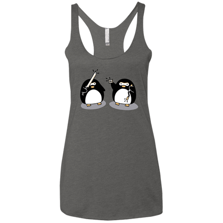 T-Shirts Premium Heather / X-Small Cute Ninja Penguins Women's Triblend Racerback Tank