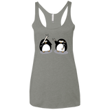 T-Shirts Venetian Grey / X-Small Cute Ninja Penguins Women's Triblend Racerback Tank