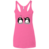 T-Shirts Vintage Pink / X-Small Cute Ninja Penguins Women's Triblend Racerback Tank